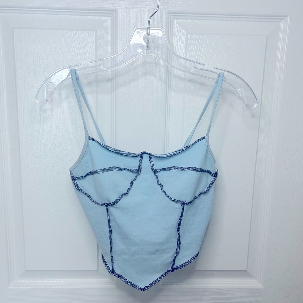 Cute blue crop top